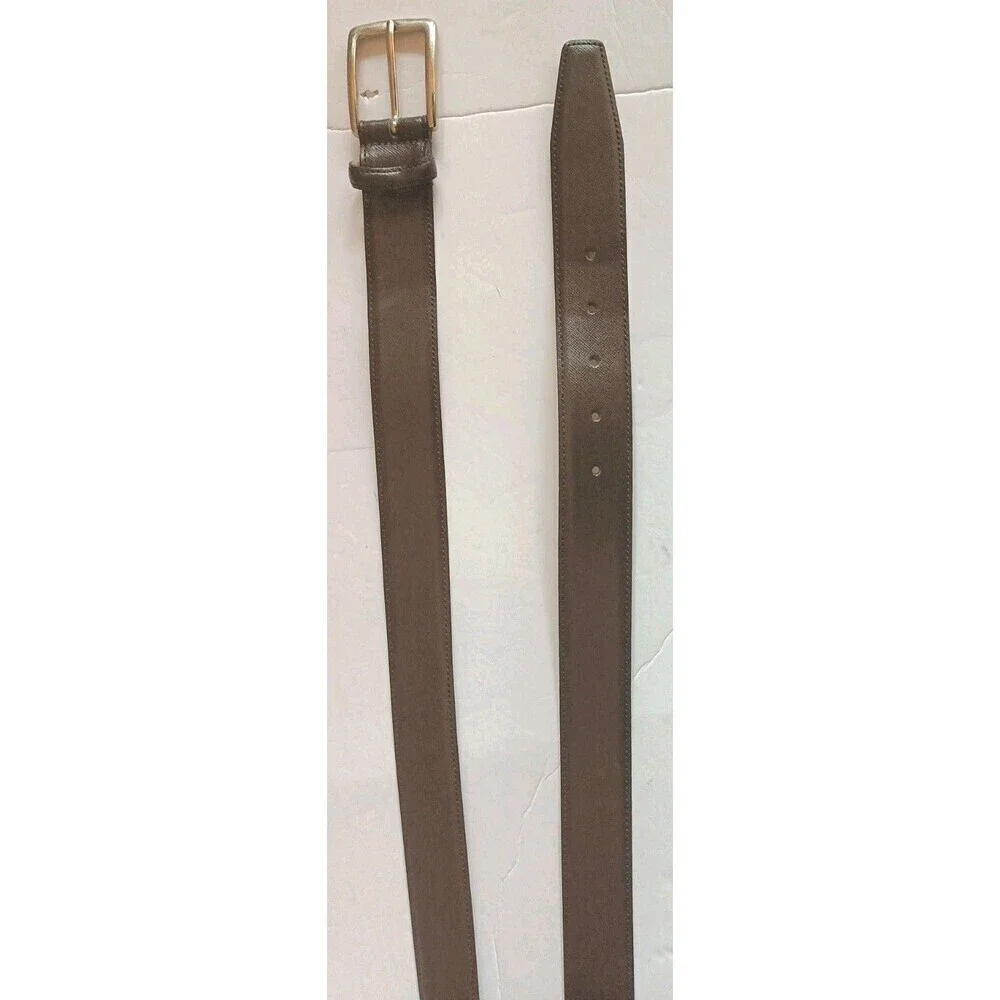 Barneys New York Leather Dress Belt Sz 42 Made In Italy Brown Old Money Classic